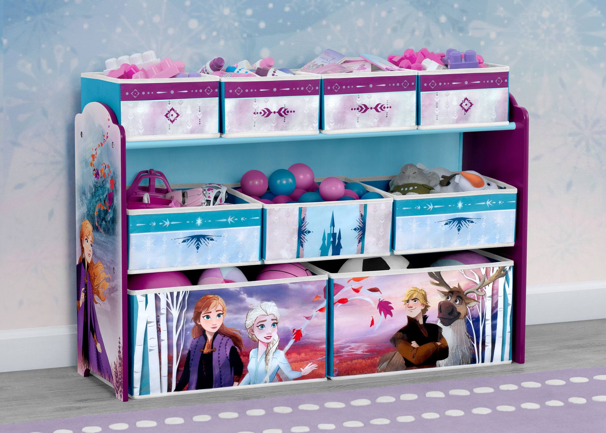 Delta Children Frozen II Deluxe Multi Bin Toy Organizer